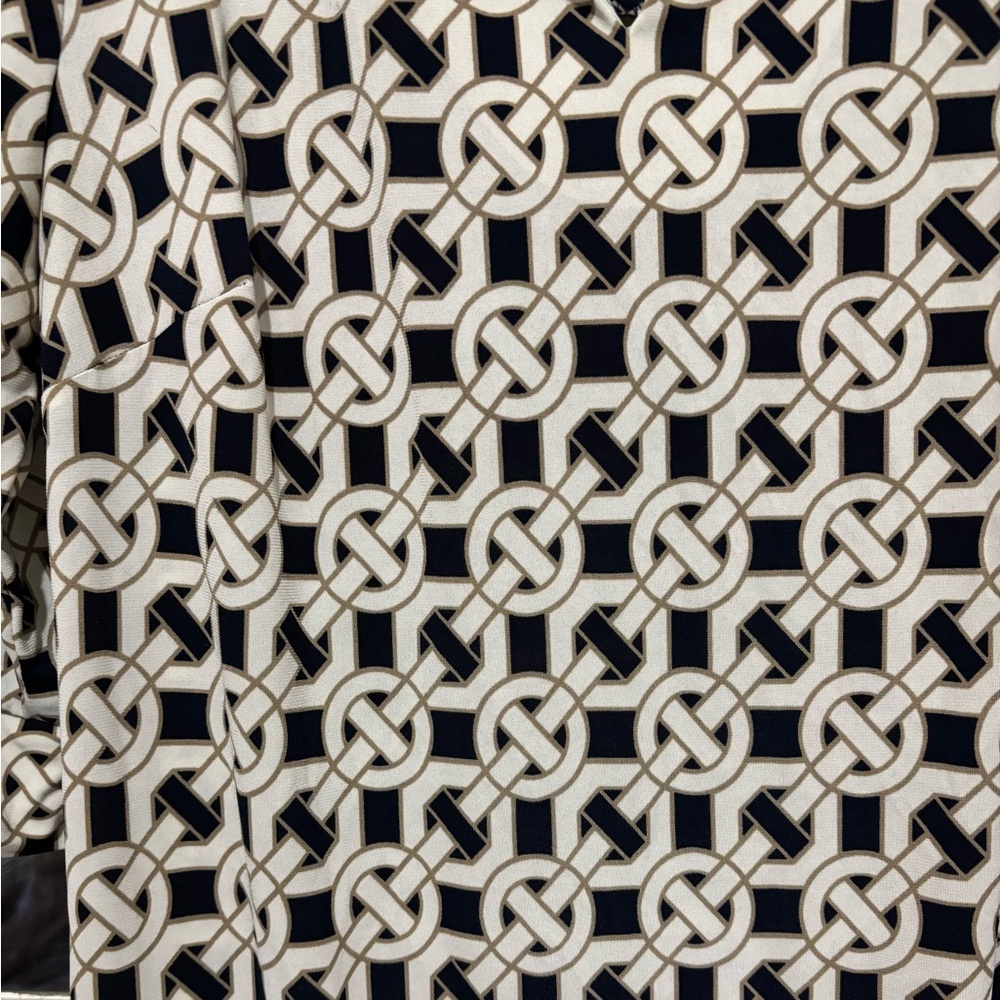 Laundry by Shelli segal Geometric Black and White Dress